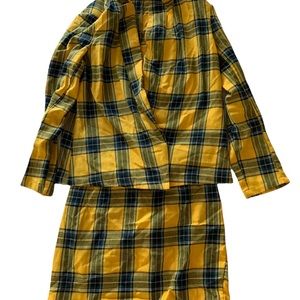 CLUELESS INSPIRED Yellow Plaid skirt and blazer